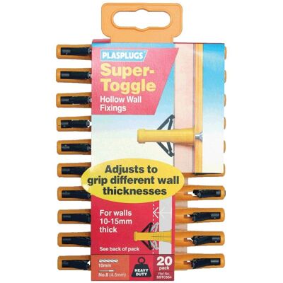 Plasplugs SSTC554 Wall Plug - 20 Pack Plasplugs SSTC554 Wall Plug - 20 Pack