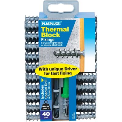 Plasplugs Plasplugs SSCP558 Thermal Block Fixings - 40 Plasplugs Plasplugs SSCP558 Thermal Block Fixings - 40