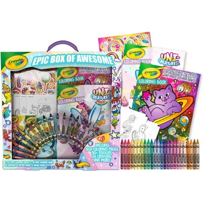Crayola Super Set - Conjunto criativo com lápis de cera e adesivos Crayola Super Set - Conjunto criativo com lápis de cera e adesivos
