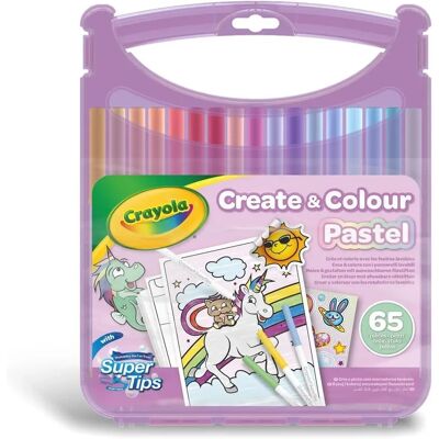 Crayola Pastel Creative Set - Super Tips 65 pcs Coloring Kit Crayola Pastel Creative Set - Super Tips 65 pcs Coloring Kit