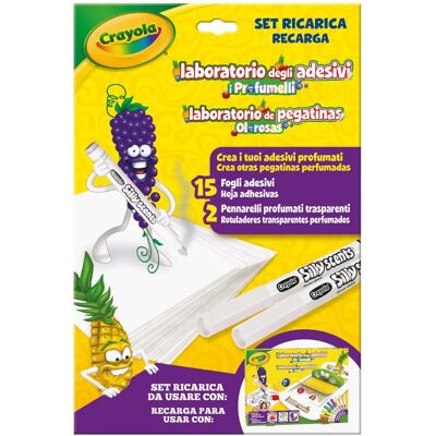 Recharge Crayola - Laboratoire d'autocollants parfumés - Multicolore Recharge Crayola - Laboratoire d'autocollants parfumés - Multicolore