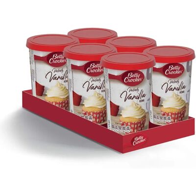 Betty Crocker - Velvety Vanilla - 400g - Pack of 6 - Icing Betty Crocker - Velvety Vanilla - 400g - Pack of 6 - Icing