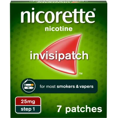 Nicorette Nicotine Patch - Discreet Step 1 - 7 Patches Nicorette Nicotine Patch - Discreet Step 1 - 7 Patches