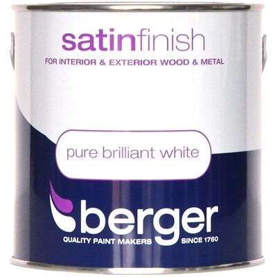 Berger White Satin Sheen Interior Paint - Paint Berger White Satin Sheen Interior Paint - Paint