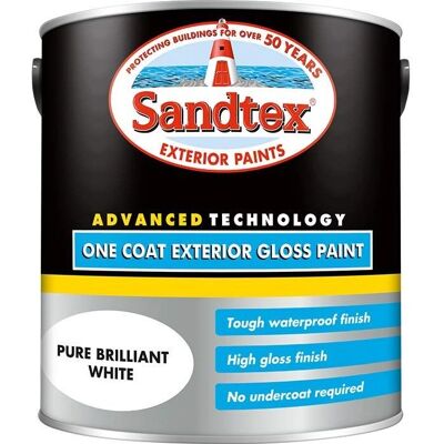 Sandtex White One Coat Exterior Gloss Paint - Exterior Paint Sandtex White One Coat Exterior Gloss Paint - Exterior Paint