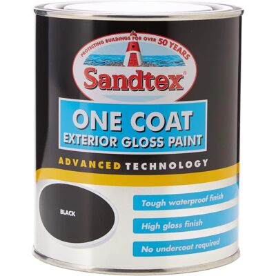 Sandtex - Exterior One Coat Gloss Paint - Black - Paint Sandtex - Exterior One Coat Gloss Paint - Black - Paint