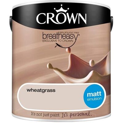 Crown Wheatgrass Neutral Interior Paint - 2.5L - Matt Finish Crown Wheatgrass Neutral Interior Paint - 2.5L - Matt Finish