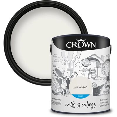 Crown - Walls & Ceilings Matt Emulsion - 5L - Paint Crown - Walls & Ceilings Matt Emulsion - 5L - Paint