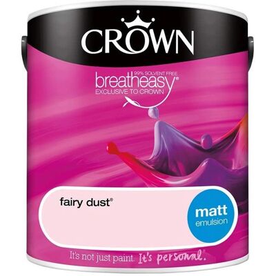 Crown Fairy Dust Pink Paint - 2.5L - Interior Wall & Ceiling Paint Crown Fairy Dust Pink Paint - 2.5L - Interior Wall & Ceiling Paint
