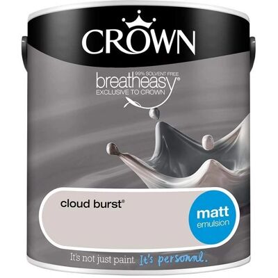 Crown Cloud Burst Matt Paint Emulsion Walls & Ceilings 2.5L - Paint Emulsion Crown Cloud Burst Matt Paint Emulsion Walls & Ceilings 2.5L - Paint Emulsion