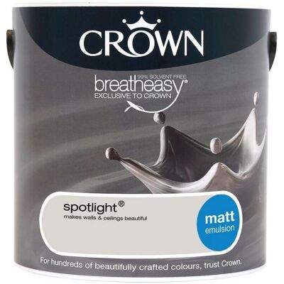 Crown Light Grey Lilac Paint 2.5L - Wall & Ceiling Emulsion Crown Light Grey Lilac Paint 2.5L - Wall & Ceiling Emulsion