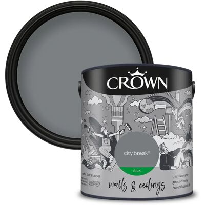 Crown City Break Silk Emulsion Paint 2.5L Crown City Break Silk Emulsion Paint 2.5L