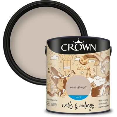 Crown East Village Neutral Matt Paint 2.5L - Paint Emulsion Crown East Village Neutral Matt Paint 2.5L - Paint Emulsion