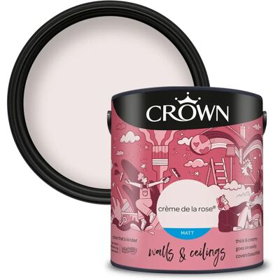 Crown Breatheasy Matt Standard Emulsion Paint Creme de la Rose - 2.5L Crown Breatheasy Matt Standard Emulsion Paint Creme de la Rose - 2.5L