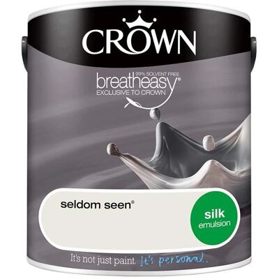 Crown Seldom Seen Silk Paint Emulsion - Walls & Ceilings 2.5L Crown Seldom Seen Silk Paint Emulsion - Walls & Ceilings 2.5L