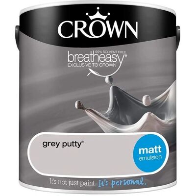 Crown Grey Putty - Breatheasy Solvent-Free Paint - 2.5L Crown Grey Putty - Breatheasy Solvent-Free Paint - 2.5L