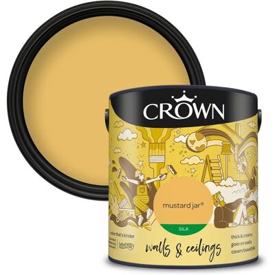Crown Mustard Jar Wall & Ceiling Paint - 2.5L Crown Mustard Jar Wall & Ceiling Paint - 2.5L