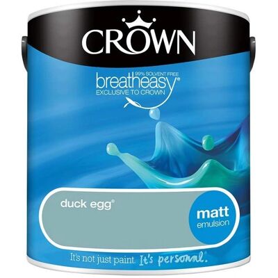 Crown Duck Egg Matt Emulsion Paint - 2.5L Crown Duck Egg Matt Emulsion Paint - 2.5L