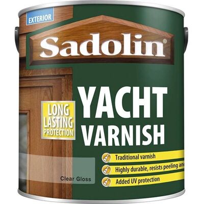Sadolin Yacht Varnish Gloss Clear - Varnish for Exterior Wood Sadolin Yacht Varnish Gloss Clear - Varnish for Exterior Wood