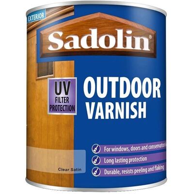 Sadolin Outdoor Wood Varnish Clear Satin - 750ml - Outdoor Wood Varnish Sadolin Outdoor Wood Varnish Clear Satin - 750ml - Outdoor Wood Varnish