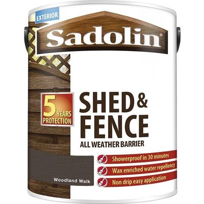 Sadolin - Woodland Walk Shed & Fence Protector - 5L - Paint Sadolin - Woodland Walk Shed & Fence Protector - 5L - Paint