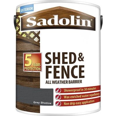Sadolin - Shed & Fence Protector All Weather Barrier - Grey Shadow Sadolin - Shed & Fence Protector All Weather Barrier - Grey Shadow