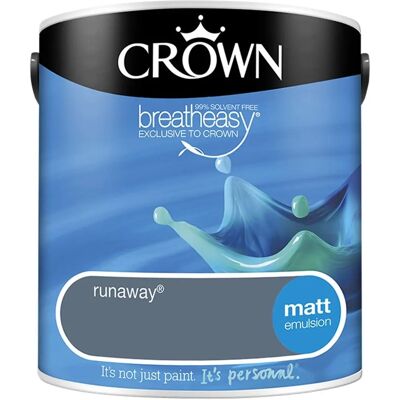 Crown Runaway Matt Emulsion Paint - 2.5L Crown Runaway Matt Emulsion Paint - 2.5L