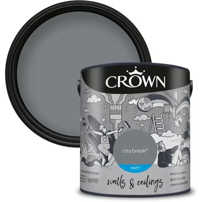 Crown - City Break - Mid-Dark Grey - 5L - Paint Crown - City Break - Mid-Dark Grey - 5L - Paint