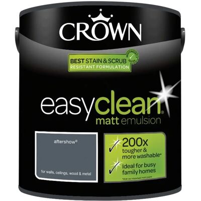 Crown Easyclean Tough & Washable Matt Paint Aftershow - 2.5L Crown Easyclean Tough & Washable Matt Paint Aftershow - 2.5L