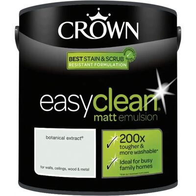 Crown Easyclean Tough & Washable Matt Paint Botanical Extract - 2.5L Crown Easyclean Tough & Washable Matt Paint Botanical Extract - 2.5L