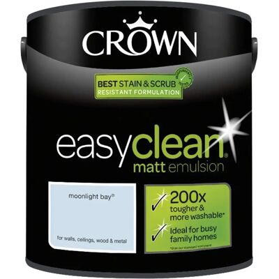 Crown Easyclean Moonlight Bay 2.5L Interior Paint Crown Easyclean Moonlight Bay 2.5L Interior Paint