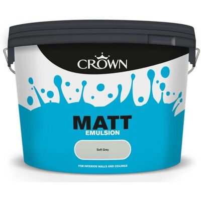 Crown - Non Breath Easy Matt Emulsion - Soft Grey - Paint Crown - Non Breath Easy Matt Emulsion - Soft Grey - Paint