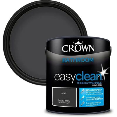 Crown Easyclean Bathroom Mouldguard+ Mid Sheen Paint - 2.5L Crown Easyclean Bathroom Mouldguard+ Mid Sheen Paint - 2.5L