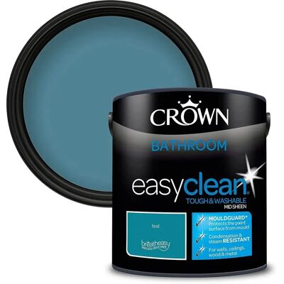 Crown Easyclean Bathroom Mouldguard+ Teal - Bathroom Paint Crown Easyclean Bathroom Mouldguard+ Teal - Bathroom Paint