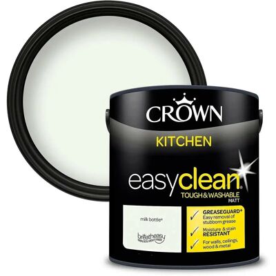 Crown Easyclean Kitchen Greaseguard+ Milk Bottle 2.5L - Interior Emulsion Paint Crown Easyclean Kitchen Greaseguard+ Milk Bottle 2.5L - Interior Emulsion Paint