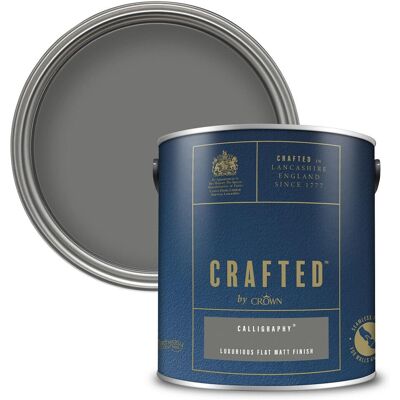 CRAFTED by Crown - Flat Matt Emulsion - Calligraphy - Paint CRAFTED by Crown - Flat Matt Emulsion - Calligraphy - Paint