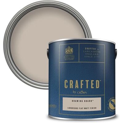 Crown - CRAFTED by Crown Flat Matt Emulsion - Drawing Board - Paint Crown - CRAFTED by Crown Flat Matt Emulsion - Drawing Board - Paint