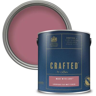 Crown - CRAFTED Flat Matt Emulsion - Made with Love - 2.5L - Paint Crown - CRAFTED Flat Matt Emulsion - Made with Love - 2.5L - Paint