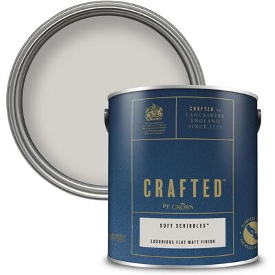Crown - CRAFTED by Crown Flat Matt Emulsion - Soft Scribbles - 2.5L - Paint Crown - CRAFTED by Crown Flat Matt Emulsion - Soft Scribbles - 2.5L - Paint