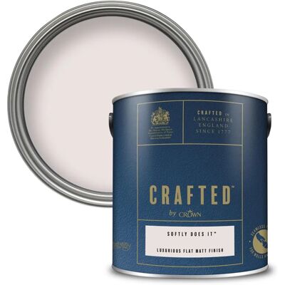 Crown - CRAFTED by Crown Flat Matt Emulsion - Softly Does It - 2.5L - Paint Crown - CRAFTED by Crown Flat Matt Emulsion - Softly Does It - 2.5L - Paint