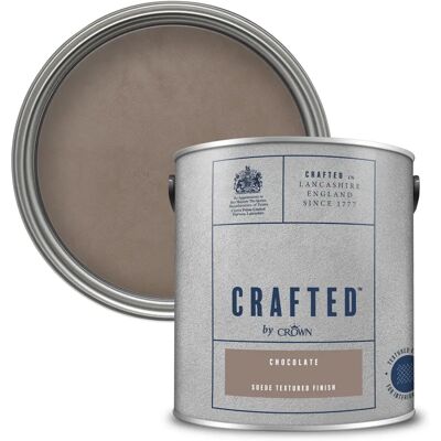 Crown - CRAFTED Suede Textured Matt - Chocolate - 2.5L - Paint Crown - CRAFTED Suede Textured Matt - Chocolate - 2.5L - Paint
