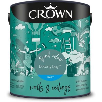 Crown Matt Paint Emulsion Walls & Ceilings - 2.5L - Paint Emulsion Crown Matt Paint Emulsion Walls & Ceilings - 2.5L - Paint Emulsion
