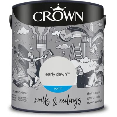 Crown Early Dawn Matt Paint Emulsion - Walls & Ceilings 2.5L Crown Early Dawn Matt Paint Emulsion - Walls & Ceilings 2.5L