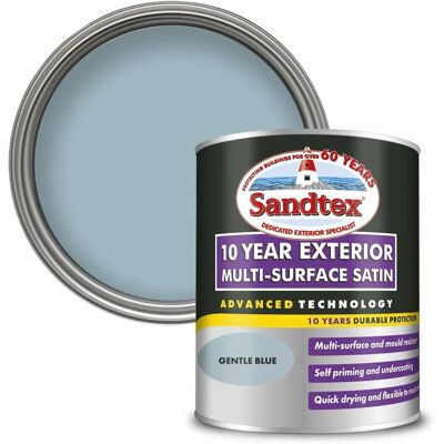 Sandtex Gentle Blue 750ml Multi Surface Satin Paint - Exterior Sandtex Gentle Blue 750ml Multi Surface Satin Paint - Exterior