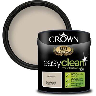 Crown - Easyclean Matt Emulsion - East Village - 2.5L - Paint Crown - Easyclean Matt Emulsion - East Village - 2.5L - Paint