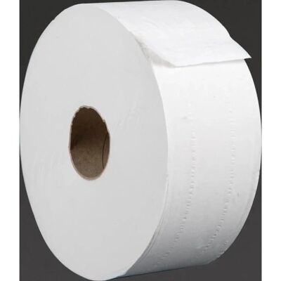Papier toilette Jumbo 2 couches Jantex - Rouleau de 300m - 6 rouleaux Papier toilette Jumbo 2 couches Jantex - Rouleau de 300m - 6 rouleaux