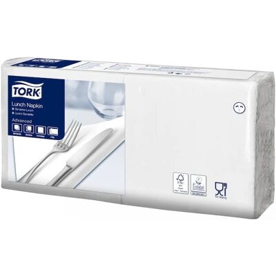 Serviettes en papier Tork blanches 2 plis - Serviettes Serviettes en papier Tork blanches 2 plis - Serviettes