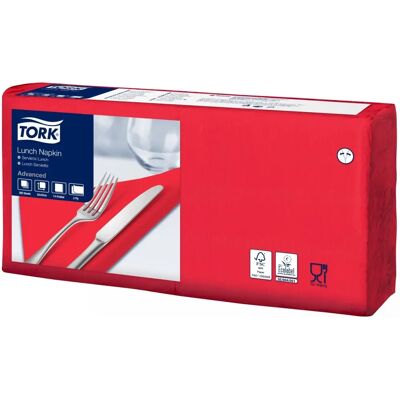 Tork Lunch 33 x 33 cm - Tischserviette - Rot Packung 200 Tork Lunch 33 x 33 cm - Tischserviette - Rot Packung 200