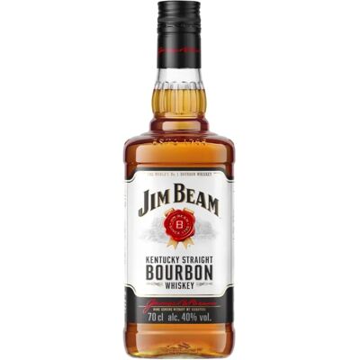Jim Beam Kentucky Straight Bourbon Whiskey - White Label - 70cl Jim Beam Kentucky Straight Bourbon Whiskey - White Label - 70cl