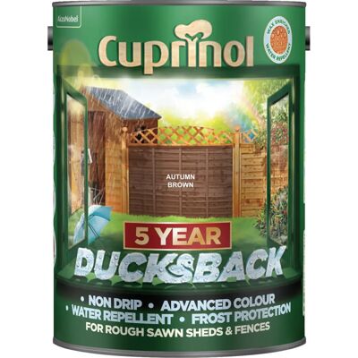 Cuprinol Autumn Brown 5L Waterproof Wood Preservative - Sheds & Fences Cuprinol Autumn Brown 5L Waterproof Wood Preservative - Sheds & Fences